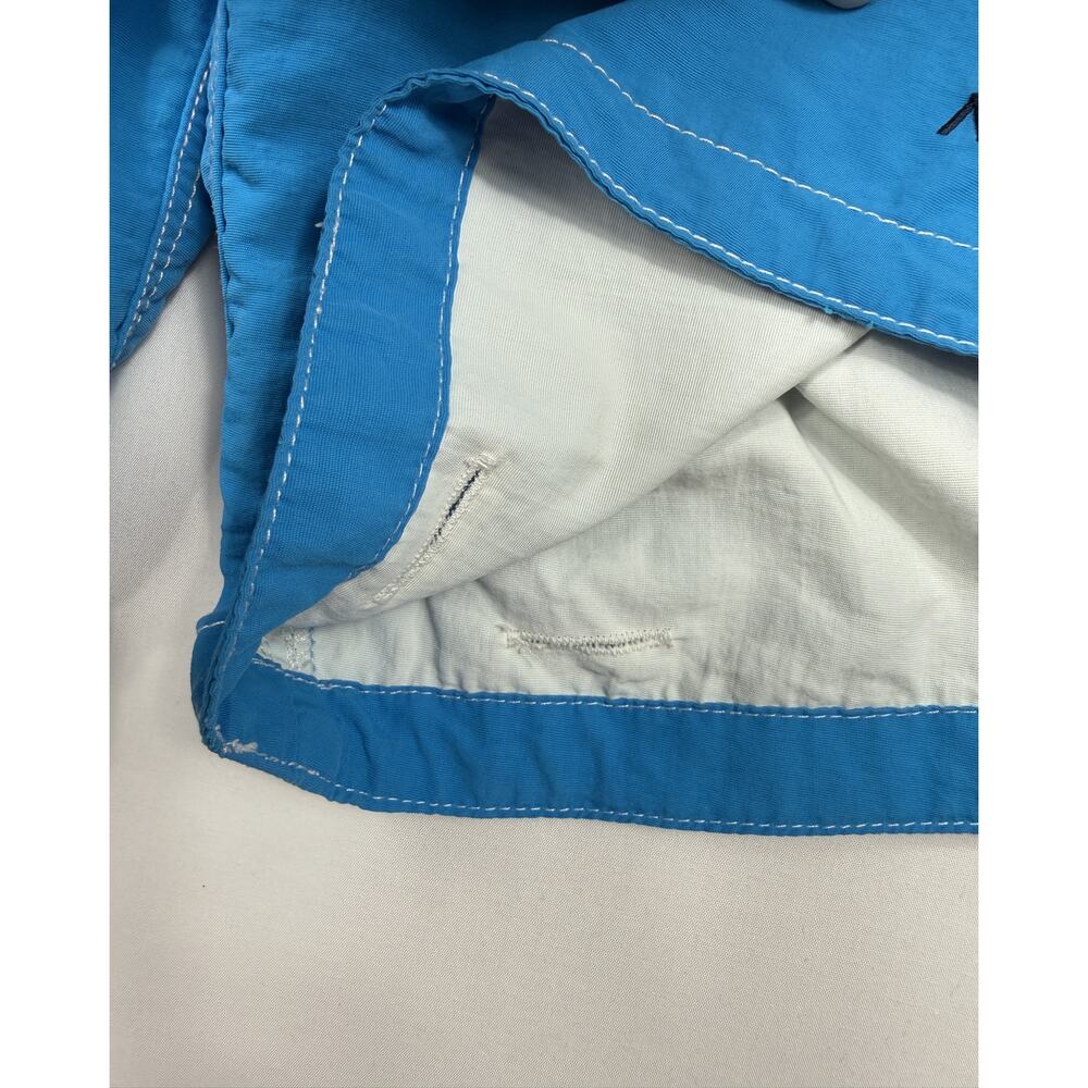Vintage Nautica Swim Trunks Mens Sz 32 Blue drawstring stripes accent bands - Picture 10 of 16